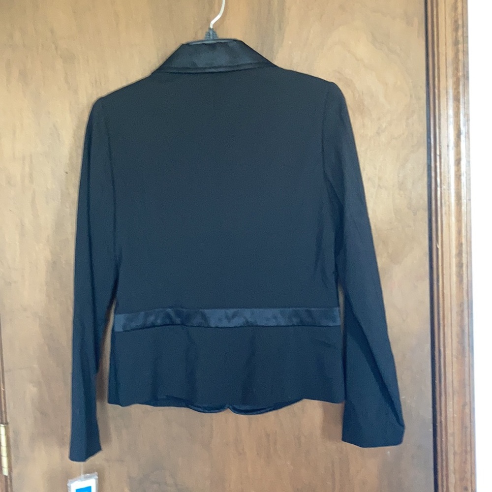 Vintage nwt office or night out neutral jacket w satin like details - Picture 9 of 17